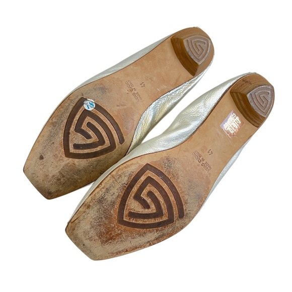 ATTILIO GIUSTI LEOMBRUNI AGL silver genuine leather ballet flat 41 11 - Picture 7 of 10